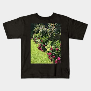 Peony Border Kids T-Shirt